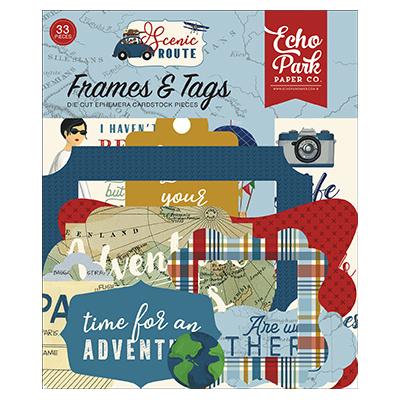 Echo Park Scenic Route Die Cuts - Frames & Tags